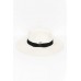 Fiona Ivory Black Wide Brim Travel Fedora