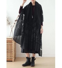 2019 new original design cotton drawstring shawl heavy work lace cloak coat